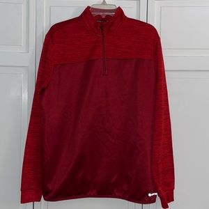 Tekgear men’s red long sleeve quarter zip. Size large.